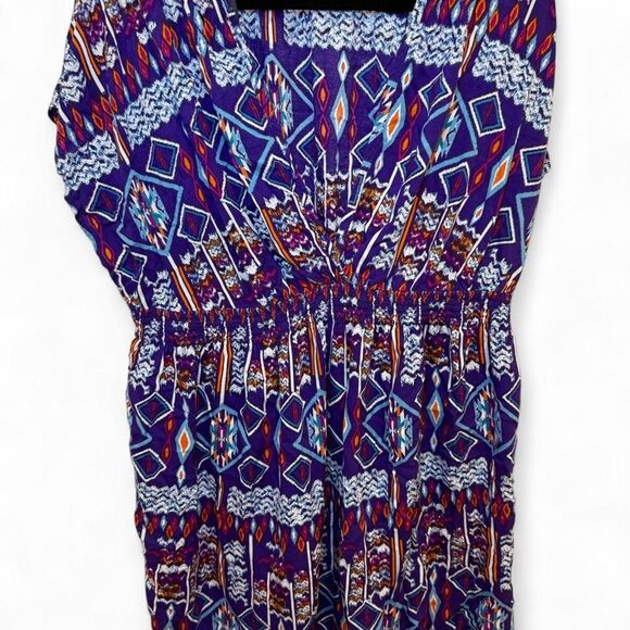 Forever 21 Dresses & Skirts - Forever 21+ Plus Women's Purple Orange Multicolor Geometric Casual Dress